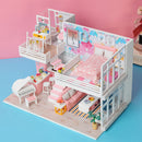 Romantic 1/24 Dollhouse Miniature DIY House Kits Cabin Creative Room Perfect DIY Gift for Friends Lovers and Families