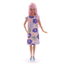 Handmade 12inch Fashion Girl Doll Casual Outfits Printed Dress Clothes for Monster High School Girl Doll Clothing Purple