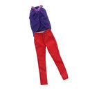Handmade 12inch Fashion Girl Doll Outfits Tops Vest T-shirt & Trousers Pants for Monster High School Girl Doll Clothing
