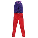Handmade 12inch Fashion Girl Doll Outfits Tops Vest T-shirt & Trousers Pants for Monster High School Girl Doll Clothing