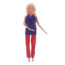 Handmade 12inch Fashion Girl Doll Outfits Tops Vest T-shirt & Trousers Pants for Monster High School Girl Doll Clothing