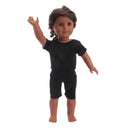Black T-Shirt Top Pants Suit for 18 inch American Girl Our Generation Journey Dolls Casual Clothes