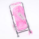 Miniature Plastic Doll Stroller Trolley Nursery Play Toy Simulation Dolls Furniture Toy Baby Carriage Model Pretend Play Toy