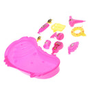 Simulation Pretend Play Bath Toys Fashion Doll Bathroom Furniture Set Baby Bathtub Furniture Toy for Monster High Shool Doll