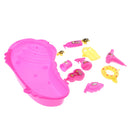 Simulation Pretend Play Bath Toys Fashion Doll Bathroom Furniture Set Baby Bathtub Furniture Toy for Monster High Shool Doll