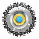 Drillpro 4 Inch 14 Teeth Grinder Chain Disc 16mm Arbor Wood Carving Disc For 100/115 Angle Grinder