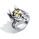 Vintage Anubis Ancient Egyptian Coot Head Titanium Steel Ring