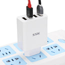 SSK 4 USB Port 5V 5A EU USB Charger Tablet Charger