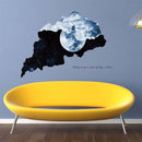 Miico Creative 3D Moon Tear Pattern PVC Removable Home Room Decorative Wall Door Decor Sticker