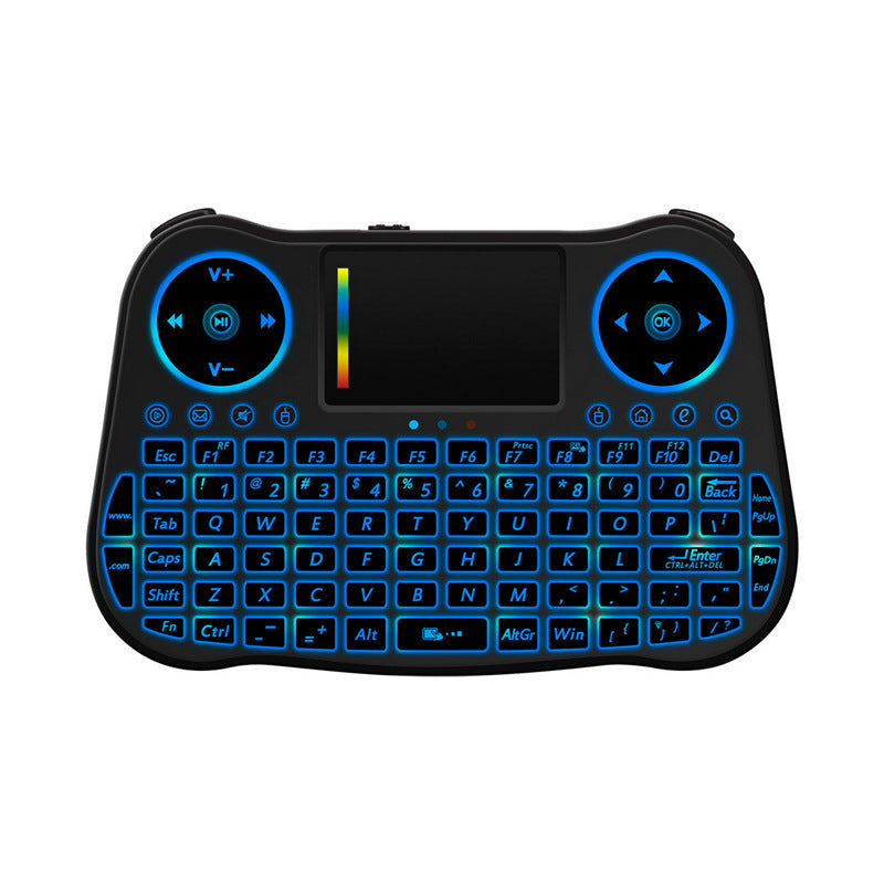 MT08 2.4G Air Mouse 6 Gyro Fly Air Mouse Rainbow Backlight Remote Control Mini Keyboard for Android Smart TV Box
