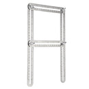 Drillpro ABS/Stainless Steel Multifunction Multi-angle Folding Ruler Flexible Four Side Parallel Ruler