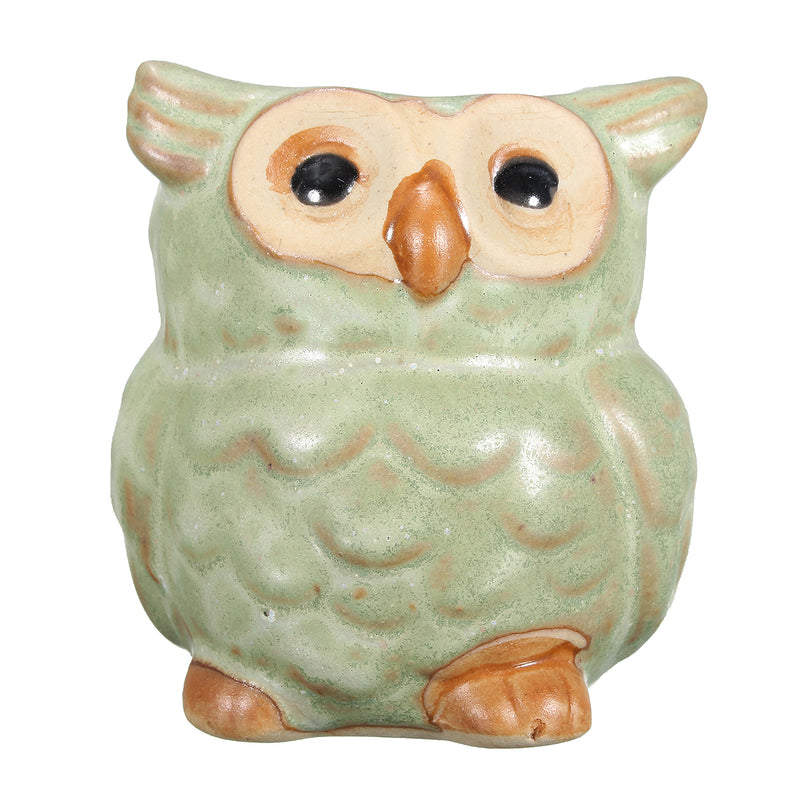Garden Ceramic Owl Mini Flower Pot Succulent Plants Planters Office Desk Decor