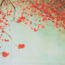 5x7FT Vinyl Spring Red Flower Wood Floor Photography Backdrop Background Studio Prop