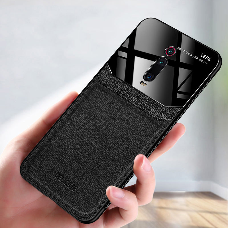 Bakeey Luxury Business PU Leather Mirror Glass Shockproof Protective Case for Xiaomi Mi9T / Xiaomi Mi 9T pro / Xiaomi Redmi K20 / Redmi K20 PRO