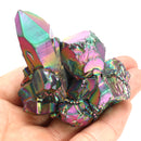 Rainbow Titanium Coated Drusy Quartz Crystals Geode Gemstone Mineral Rocks Decorations