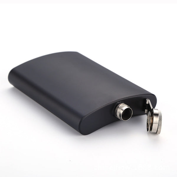 10 Ounce Stainless Steel Matte Green Lacquered Hip Flask Outdoor Leisure Bottle