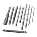 10pcs Power Tool Accessories Drill Bit Screwdriver Bit Set for Electric Hammer Drill