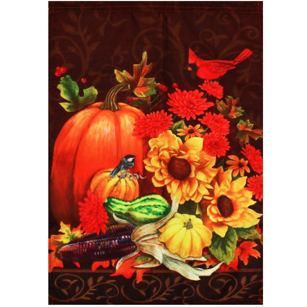 12''x18'' Autumn Pumpkin Garden Flag Elegance Fall House Halloween Banner Yard Decorations