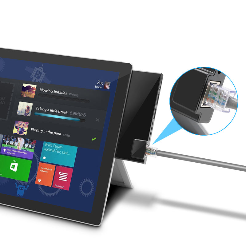 ROCKETEK SUR368/SUR468/SUR568 Surface HUB USB Hub Card Reader for Surface Pro 3/4/5/6 with 1000Mbps RJ45 LAN 4K HDMI USB 3.0 Ports SD/TF Card Slots