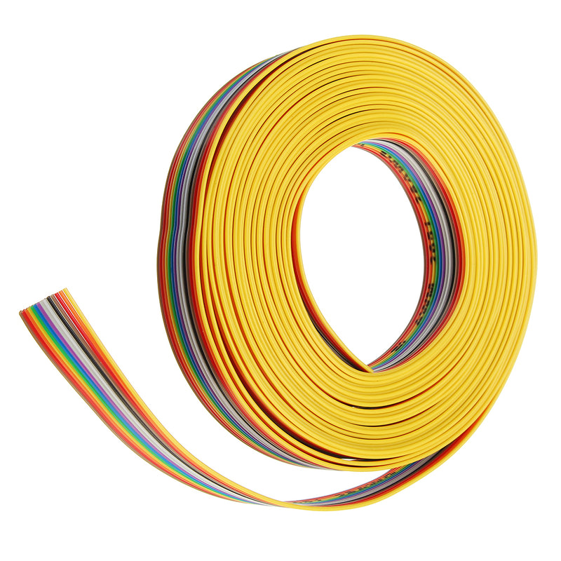 5pcs 5M 1.27mm Pitch Ribbon Cable 14P Flat Color Rainbow Ribbon Cable Wire Rainbow Cable