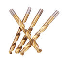 Drillpro 25Pcs M2 HSS 6542 Twist Drill Bit Set 1-13mm Titanium Coated Drill Bit with Metal Box for Wood Metal Drilling