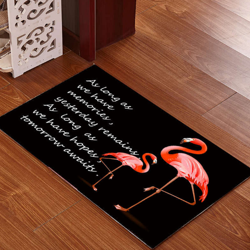 40x60cm Washable Anti-slip Flamingo Doormat Carpet Floor Rug Bath Mat Indoor Rug