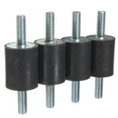 4pcs M6x20x25mm Rubber Shock Absorber Doubles Ends Rubber Mounts Vibration Isolator Mounts