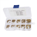 Suleve M2.5BN1 150Pcs M2.5 Brass Cylinder Knurled Nut Round Molded-in Insert Embedded Nuts Assortment Set