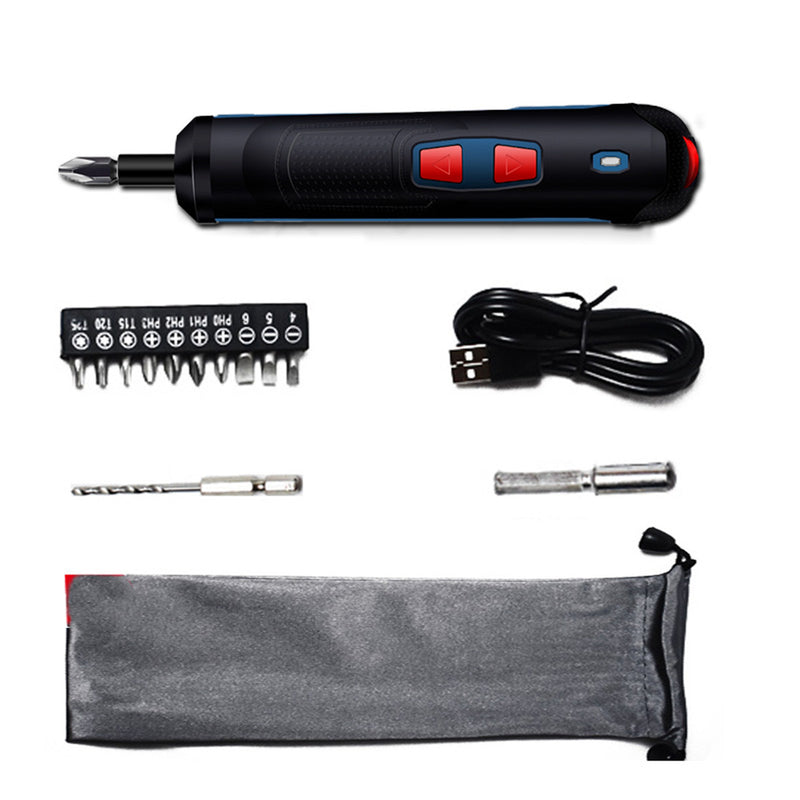 DC3.6V Mini Electric Screwdriver Set 320rpm Straight Handle Screw Driver USB Rechargeable Power Tool