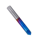 Drillpro 2-12mm 90 Degree Nano Blue Coated Chamfer Mill 2 Flutes CNC Milling Cutter