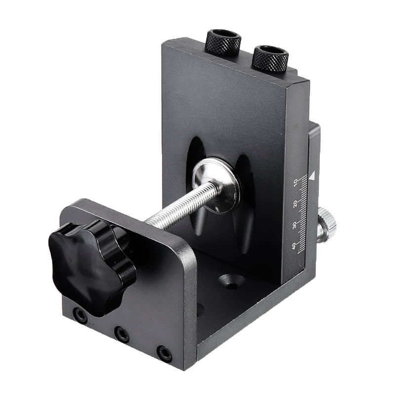 15 Degree Aluminum Alloy 9.5mm Pocket Hole Jig Step Drill Screwdriver Bit Set Woodworking Hole Punch Locator with Clamp