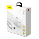 Baseus 18W PD Qucik USB Charger + PD 18W C-Ldata Cable for MacBook Pro/Air iPhone/iPad Pro
