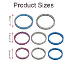 20-33mm Titanium Alloy Key Ring Pocket Split Keychain Buckle Circle Clip Motorcycle