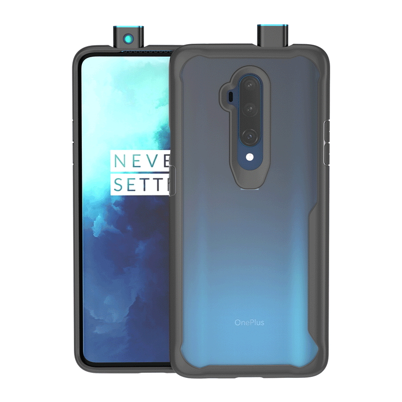 For OnePlus 7T Pro Case Bakeey Armor Shockproof Acrylic Transparent Soft TPU Bumper Edge Protective Case