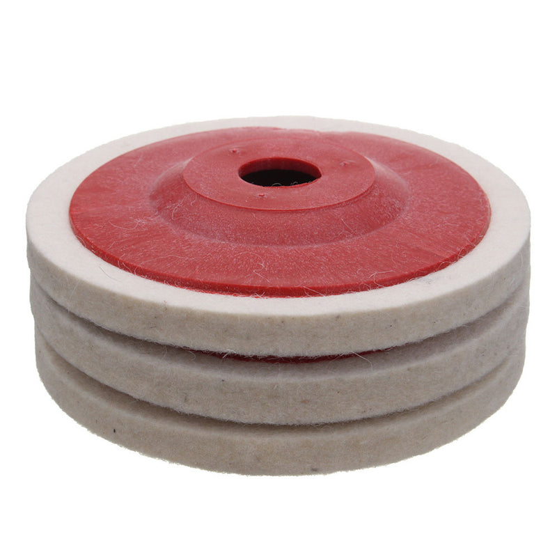 3pcs 100mm 4 Inch Wool Buffing Angle Grinder Wheel Felt Polishing Disc Pad Polishing Wheel