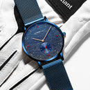 CRRJU 2163 Fashion Red Dot Design Full Steel Independent Second Dial Men Quartz Watch