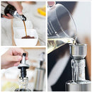 KCASA 300ML Olive Oil Dispenser Bottles with Funnel Stainless Steel Oil Pourer Dispensing Bottles Oil Vinegar Sauce Bottle