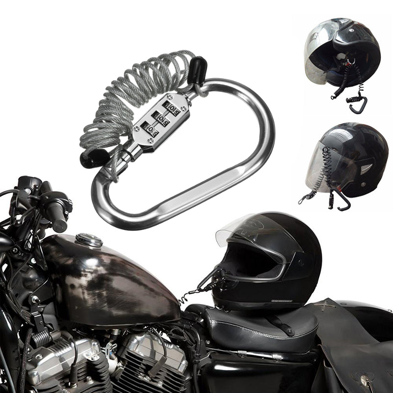 Anti Theft Helmet Security Password Lock Bike Motorcycle Resettable Code PIN Spring Combination