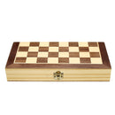 Wood Chess Wooden Magnetic Board Hand Crafted Folding Chessboard Travel Game Set