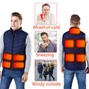 9 HeatingPads Blue USB Men Women Electric Heated Vest Jacket Coat Washable Warm