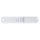 E27 30W SMD2835 Deformable Full Spectrum Two-Leaf 120 LED Grow Light Bulb With Lamp Holder Clip AC110-265V