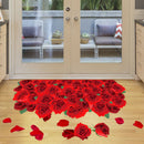 Miico FX82024 3D Rose Decorative Sticker Floor Sticker Bathroom Sticker Wall Sricker Removable Sticker