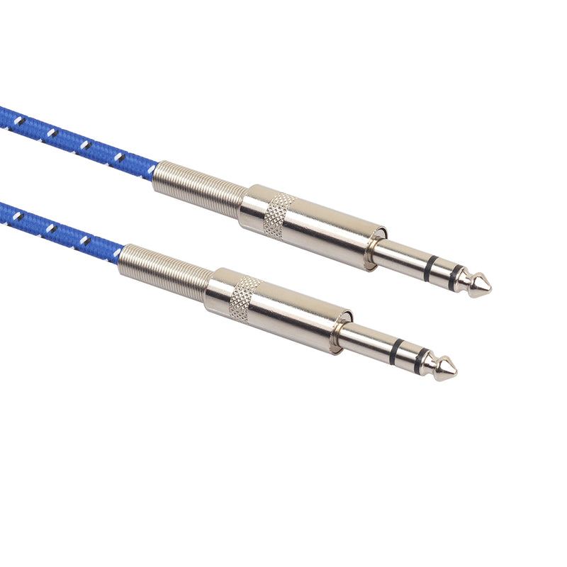 REXLIS BK3044B 1/ 1.8/ 3M 6.35 Male to Male Electric Guitar Microphone Audio Cable