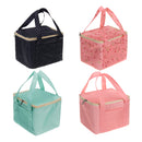 Portable Oxford Cloth Insulated Lunch Bag Square Thermal Bag Tote Outdoor Picnic Container