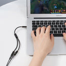 Kuulaa KL-X16 3.5mm One Male to Two Female Mic Headphone Splitter Audio Cable Adapter For Computer Microphone Cellphone