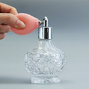 80ml Vintage Crystal Glass Spray Atomizer Perfume Bottle Clear Long Black Bulb