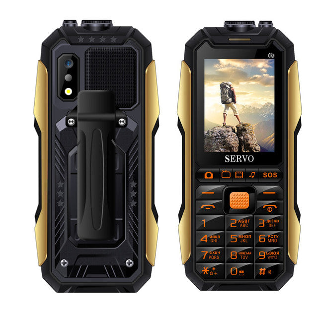 SERVO X7 2.4'' 4000mAh Antenna Analog TV Voice Change Laser Flashlight OTG 3 SIM Card Feature Phone