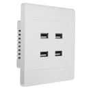 3.1A AC Power Wall Receptacle Socket Plate  Charger Outlet Panel with 4 USB Port