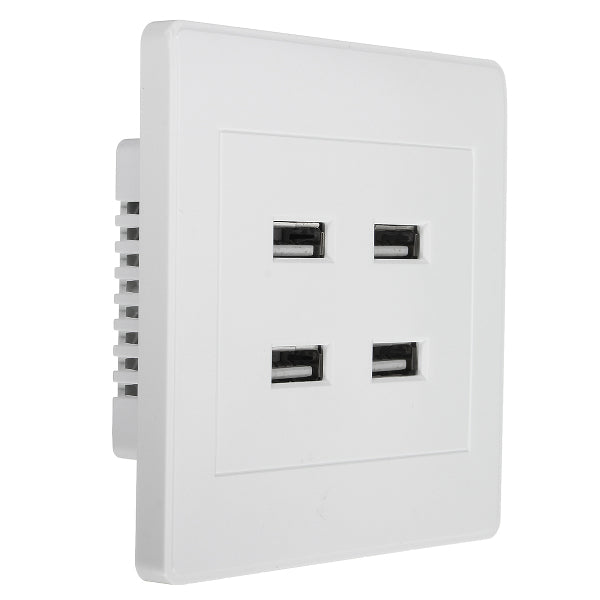 3.1A AC Power Wall Receptacle Socket Plate  Charger Outlet Panel with 4 USB Port