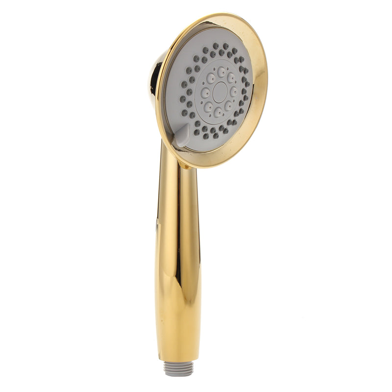 Gold 3 Function Shower Head 1.5 Metre Hose With Water Saving Bracket